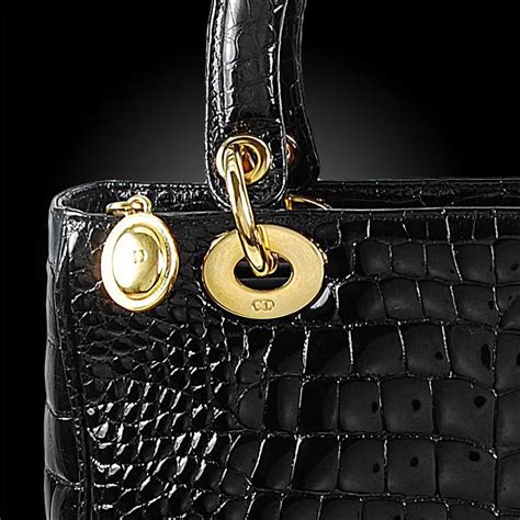 christian dior vintage crocodile bag|lady dior bag large.